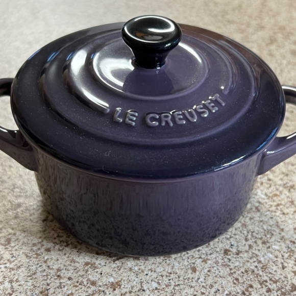 Le Creuset Other - LE CREUSET Retired Color Cassis Purple 8 oz Cocette w/Lid New W/O Tags Perfect